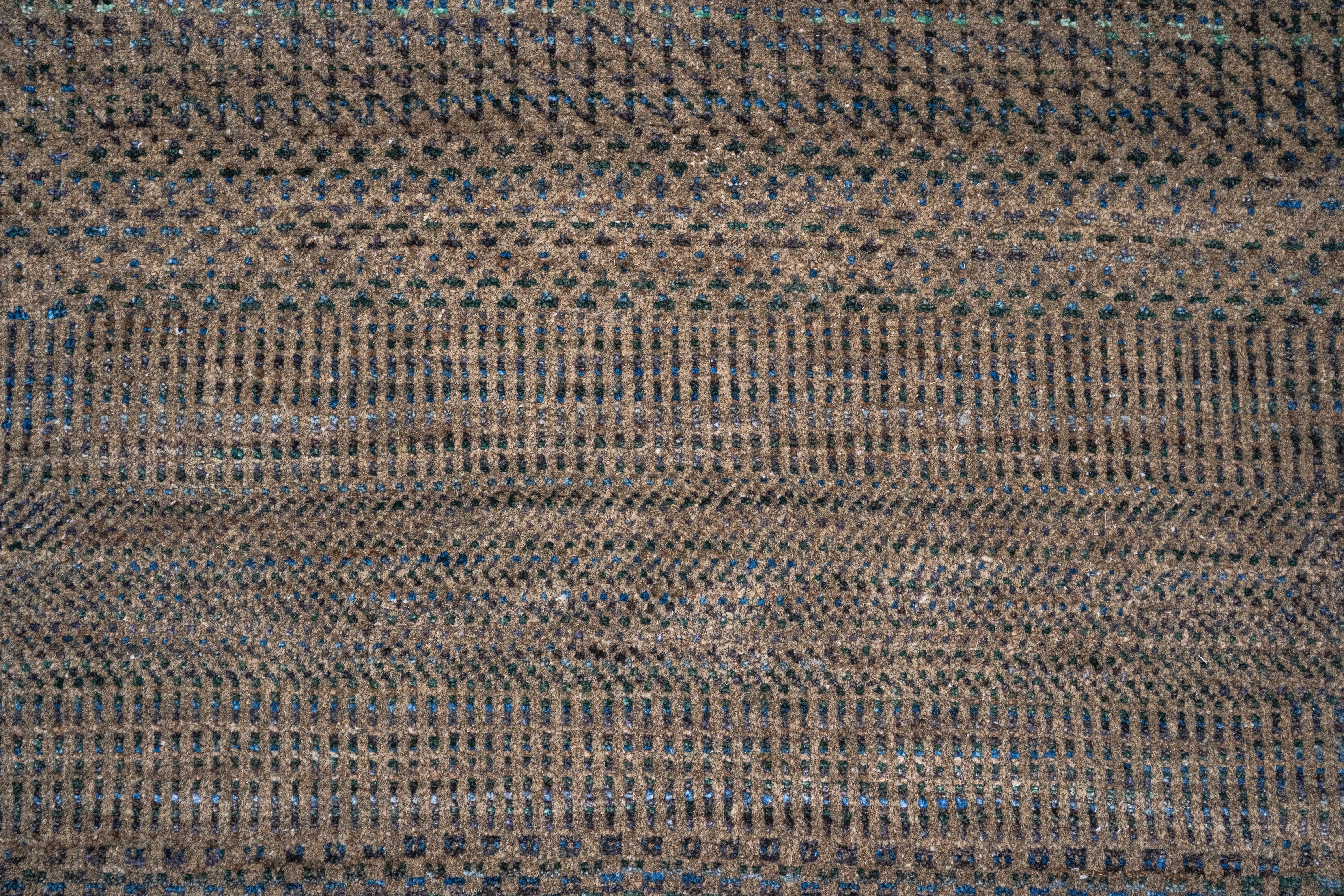 Handknotted Carpet, DIA- 1008 MCN, Pastel Brown & Black Olive